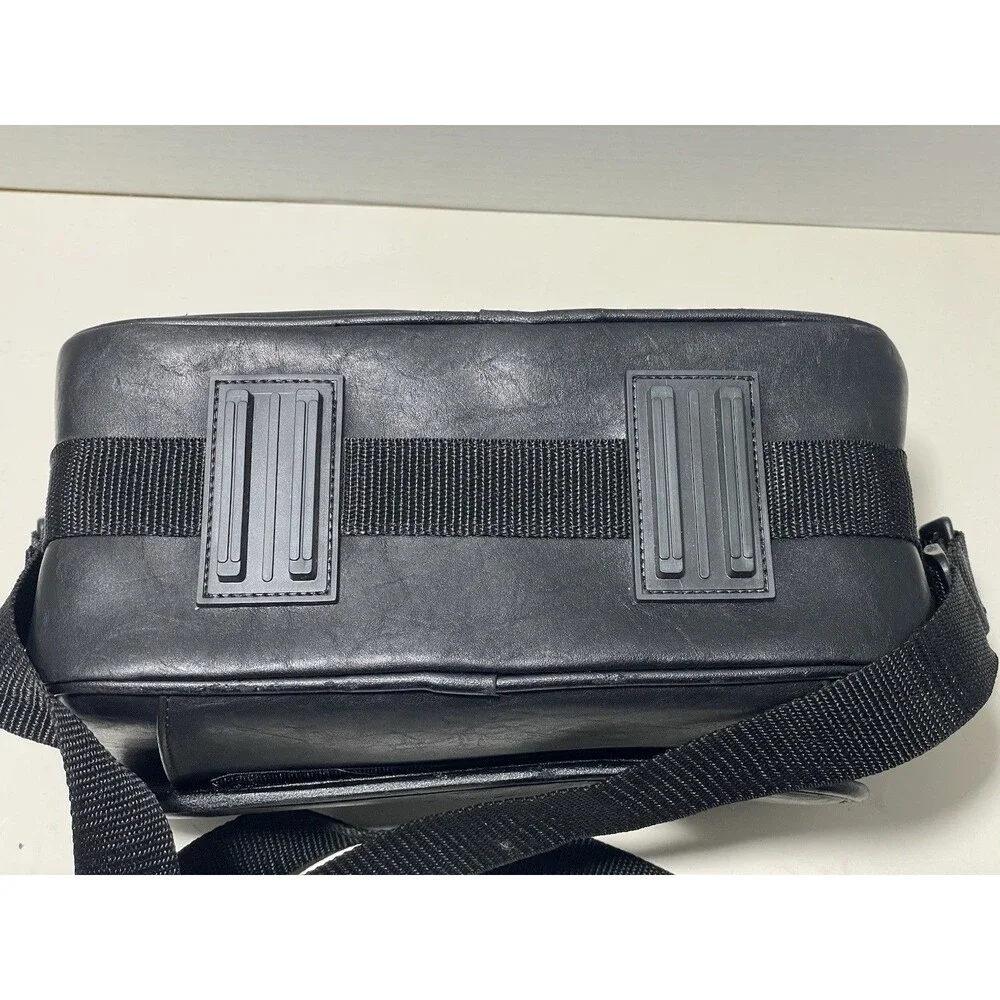 Vintage Sony NY Black Video Camera Bag, Camcorder Case Leather Original strap